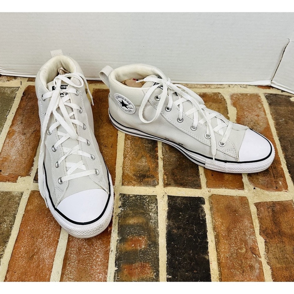 Converse Chuck Taylor All Star Mid Top Sneakers Canvas Gray Lace Up Men's 12